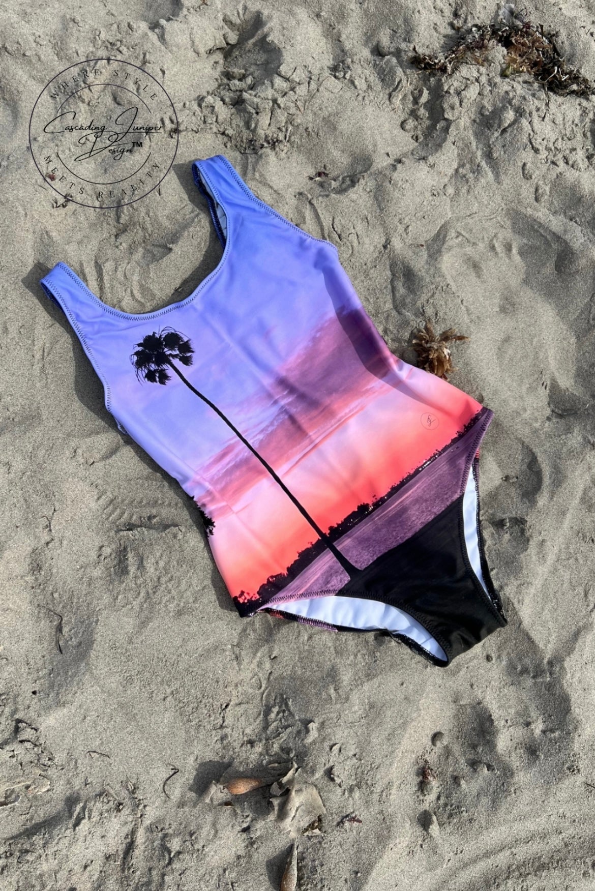 Sunset Women's One-Piece Swimsuit, Ethically Made, UPF 50+