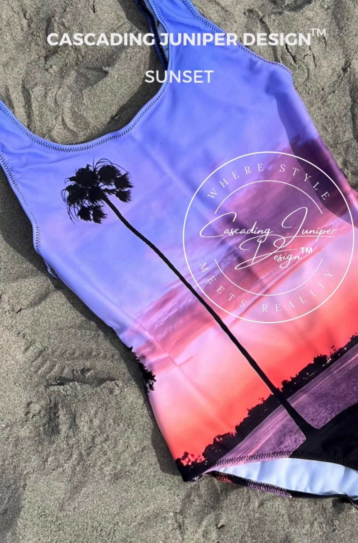 Sunset Women's One-Piece Swimsuit, Ethically Made, UPF 50+