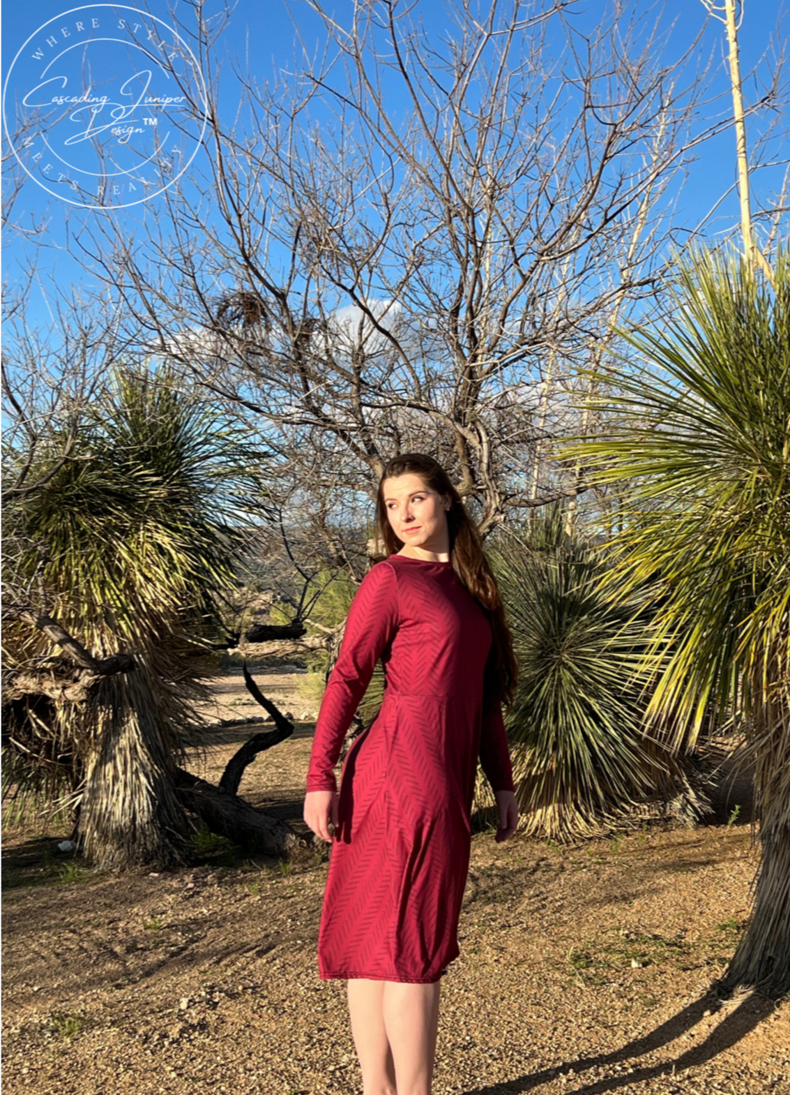 Berry Patterned Dress, Ethically Made