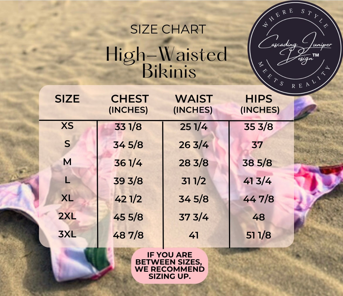 Coral Women's High-Waisted Bikini, Ethically Made, UPF 50+