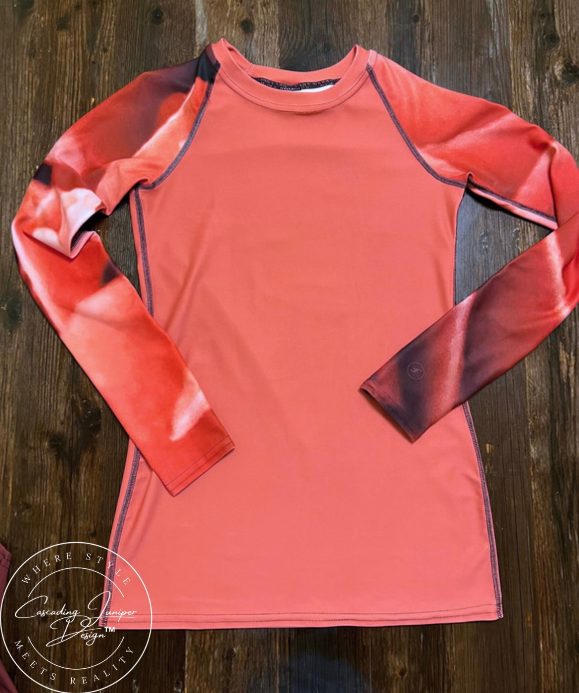 Coral Women's Rash Guard, Ethically Made, UPF 50+