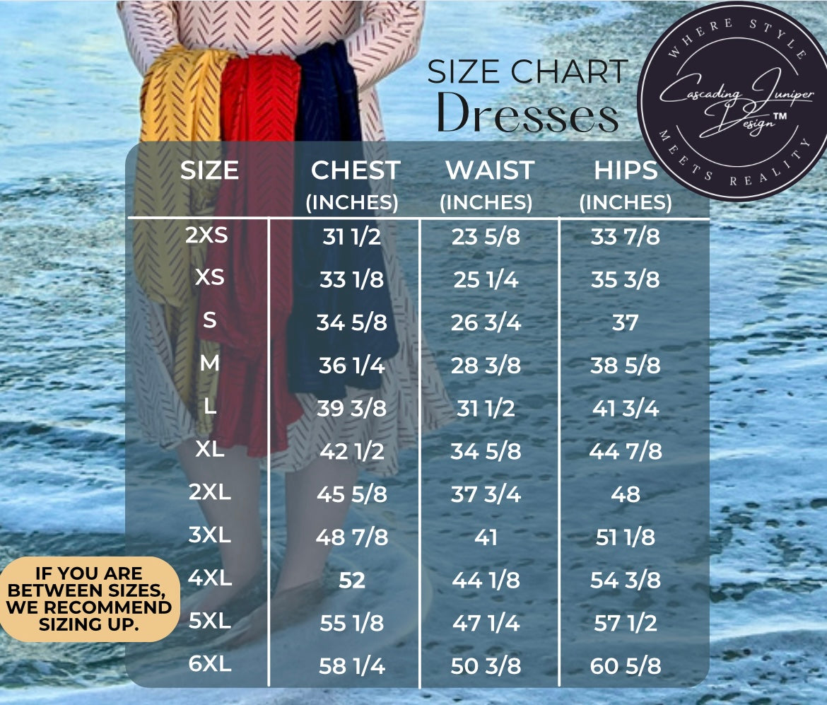 Jewel Blue Patterned Dress, Ethically Made