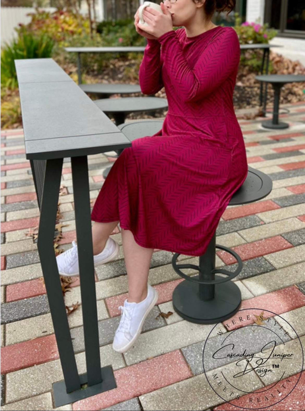 Berry Patterned Dress, Ethically Made