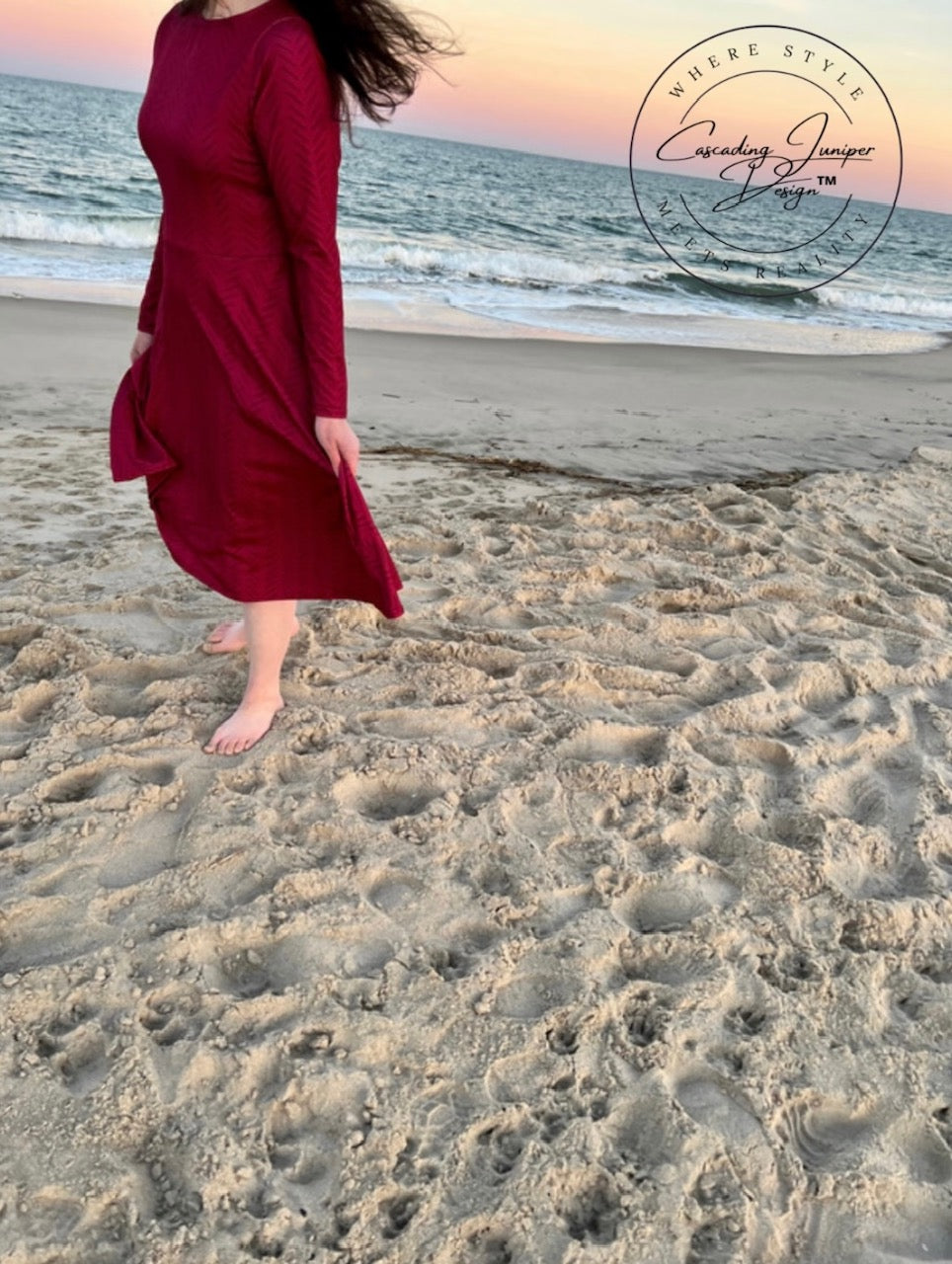Berry Patterned Dress, Ethically Made