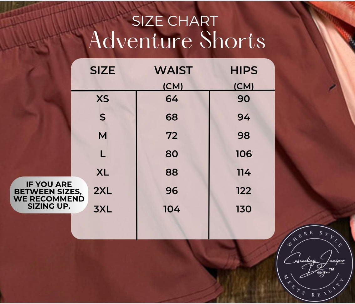Women’s Adventure Shorts, Burgundy, Ethically Made, UPF 50+