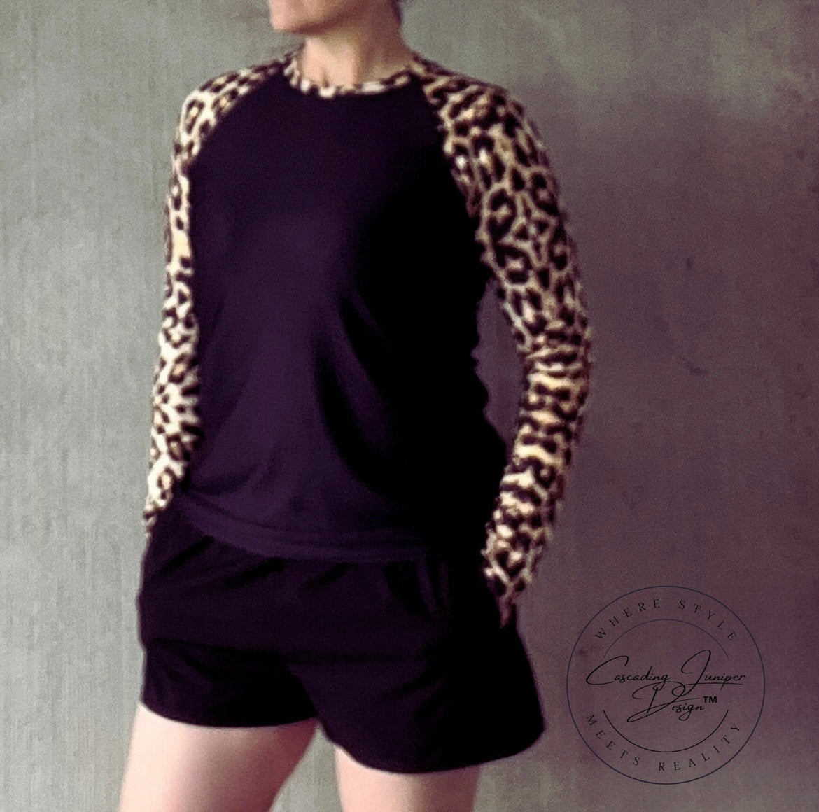 Leopard Women's Rash Guard, Ethically Made, UPF 50+