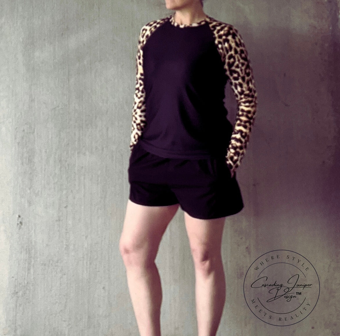 Leopard Women's Rash Guard, Ethically Made, UPF 50+