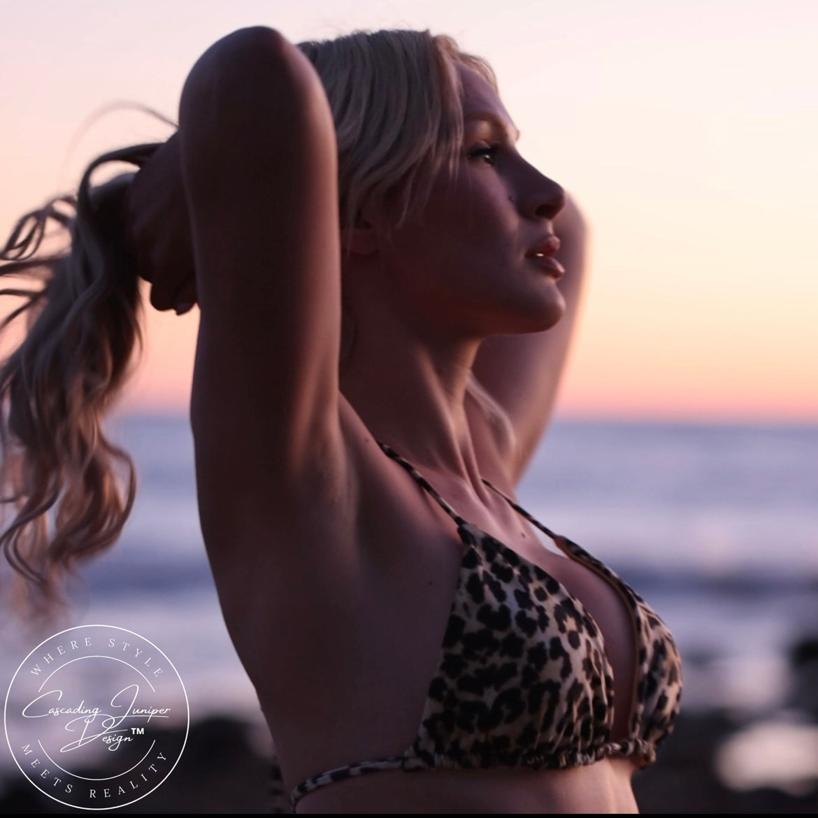 Leopard Women's String Bikini, Ethically Made, UPF 50+