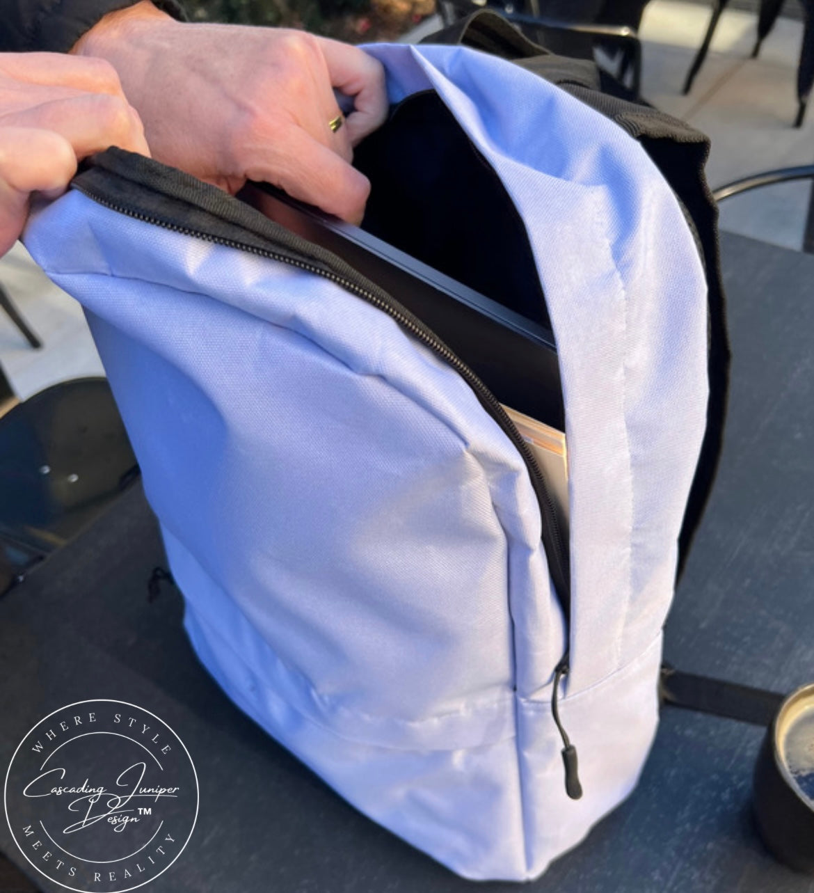 Backpack, Light Blue, Ethically Made, 44lb Capacity