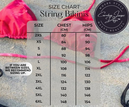 Coral Women's String Bikini, Ethically Made, UPF 50+